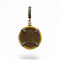 1903 Indian Head Penny pendant in 24kt gold-plated sterling silver with 24 natural diamonds 0.34ct – authentic vintage U.S. copper coin with Liberty profile – Tanya Telish