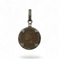 1905 Indian Head Penny pendant in sterling silver with 24 natural diamonds 0.36ct – authentic vintage U.S. copper coin with Liberty profile – Tanya Telish